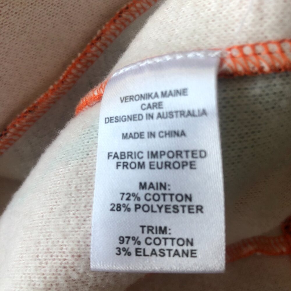 VERONIKA MAINE Orange Floral Bomber Jacket Size S - Picture 2 of 6